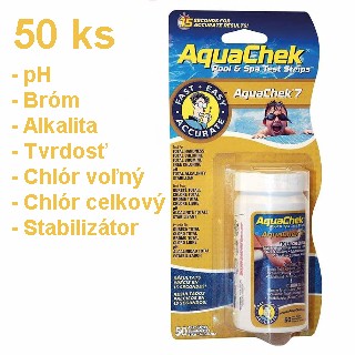 AquaChek 7v1 testovacie prúžky 50 ks