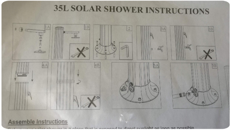 solarna sprcha 35L
