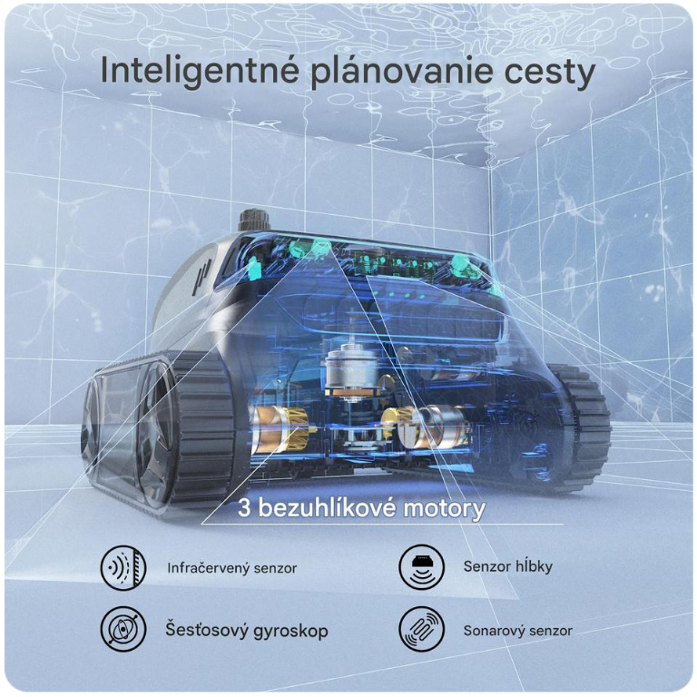 Automatický batériový vysavač Wybot S2 Automatický bazénový vysávač Wybot S2