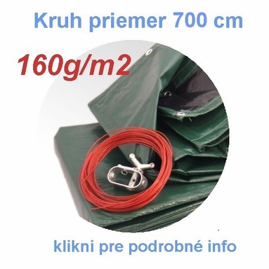 Krycia plachta tažká - 160g/m² - kruh 7,0m